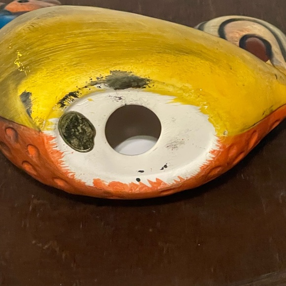 Orange and Brown Folk Art Rooster Accent - Picture 4 of 4